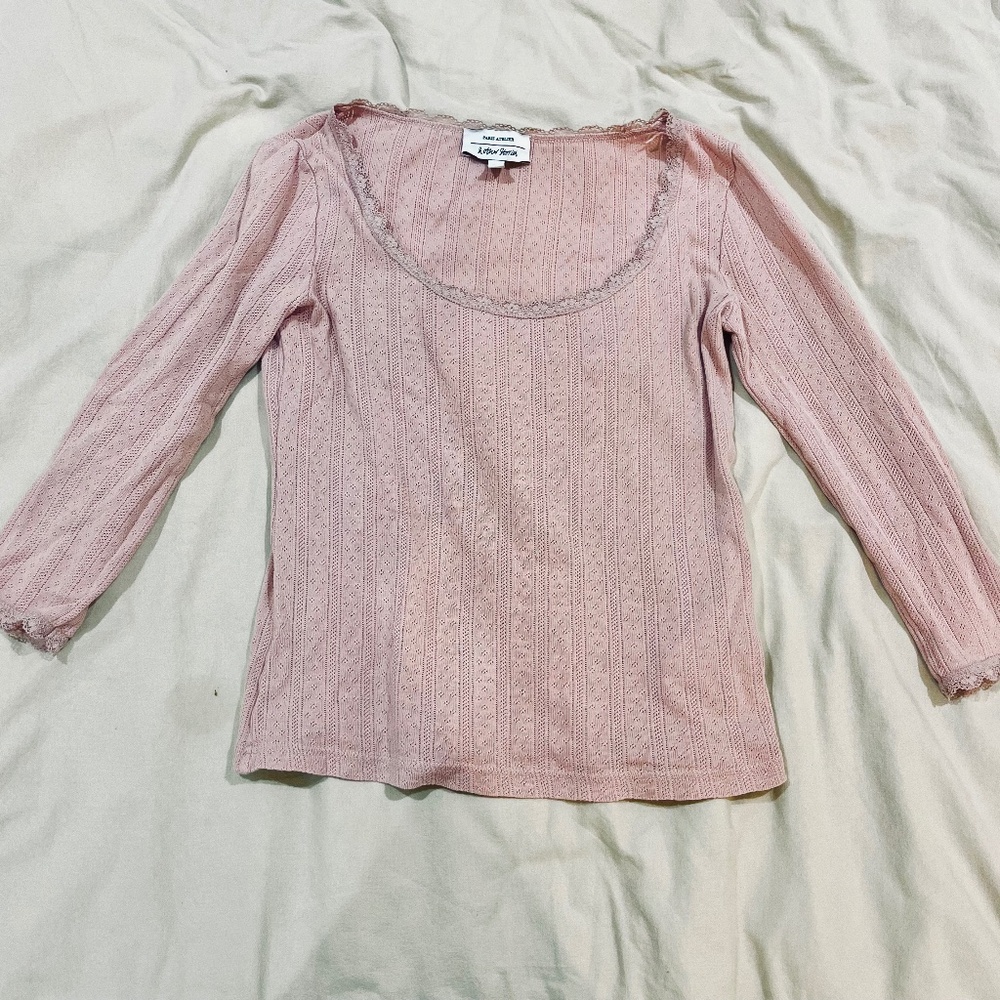 Pink Scoop Neck Top XS